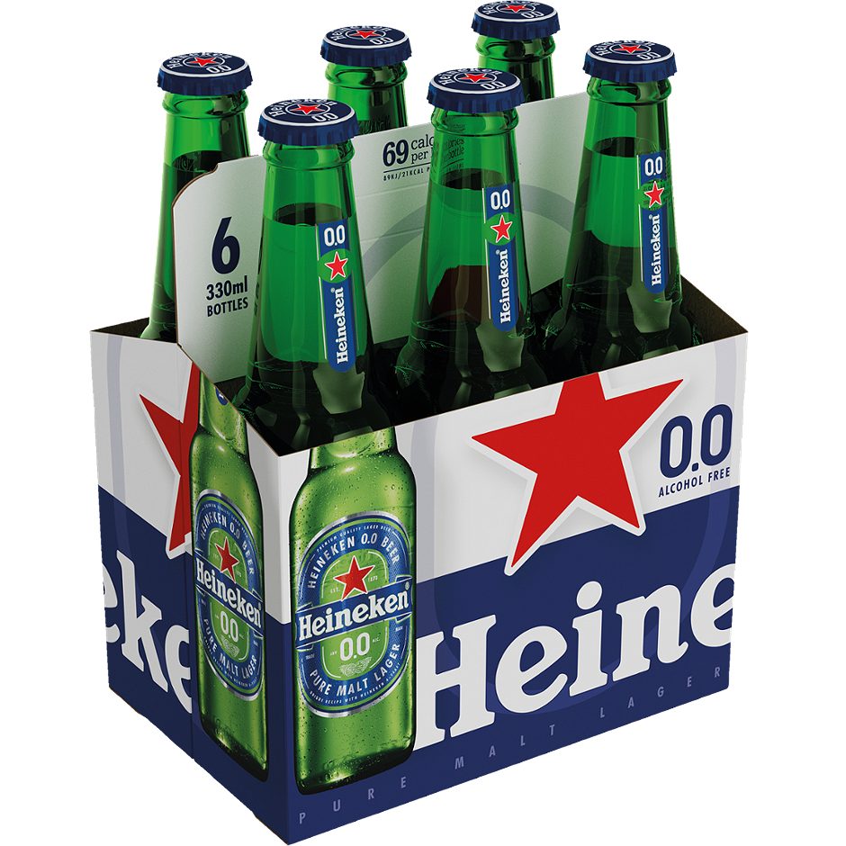 Heineken 0,0 alkoholfrei 6x0,33l 1.980 ML EINWEG ohne Pfand