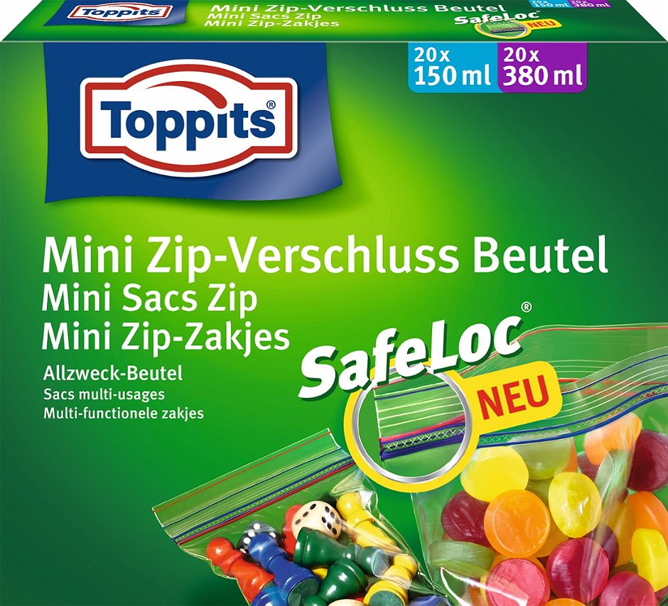 Toppits Mini-Zip Beutel 20 Beutel 150ml 20 Beutel 380ml
