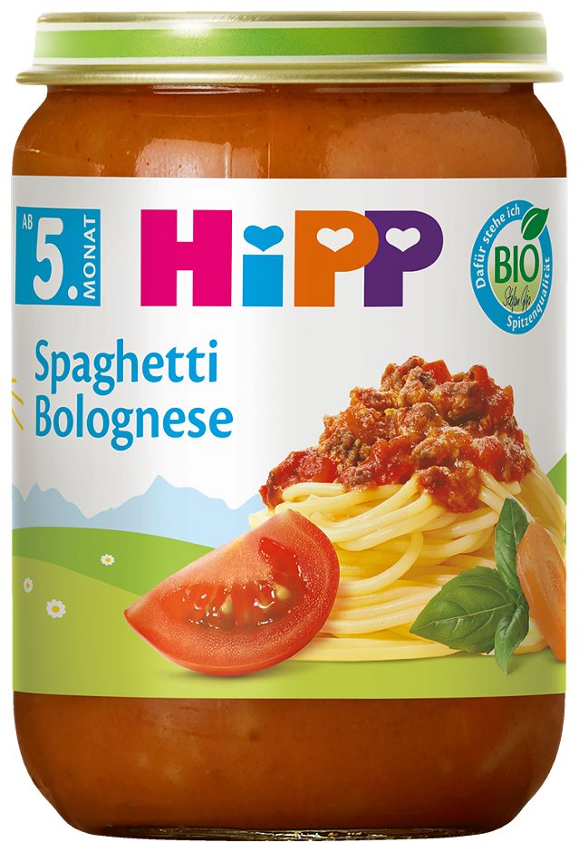 Hipp Bio Gläschen Spaghetti Bolognese 190 G
