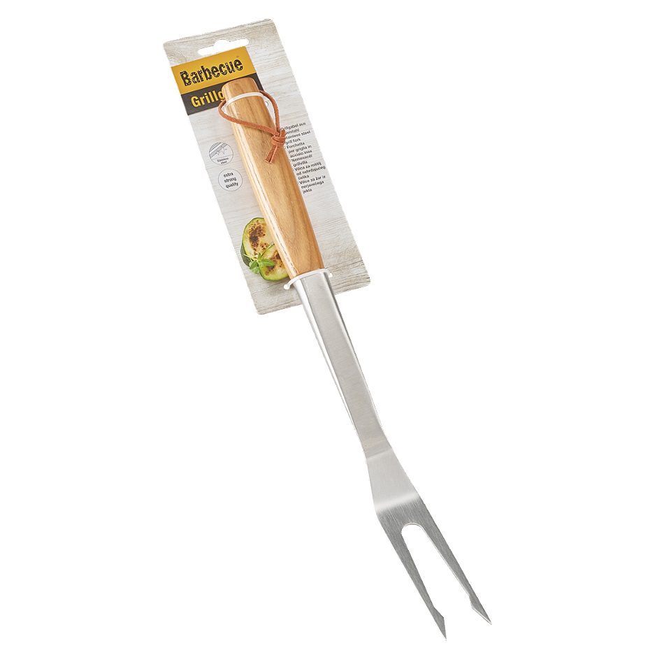Barbecue Grillgabel mit Holzgriff
