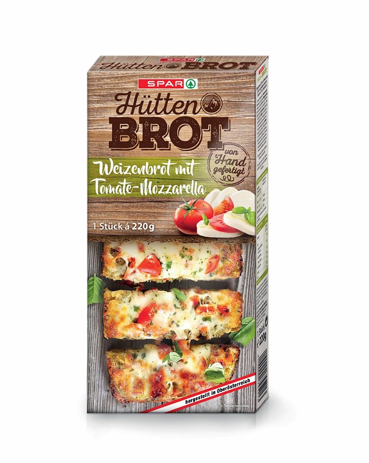 SPAR Hüttenbrot Tomate-Mozzarella 1 Stück á 220g 220 G