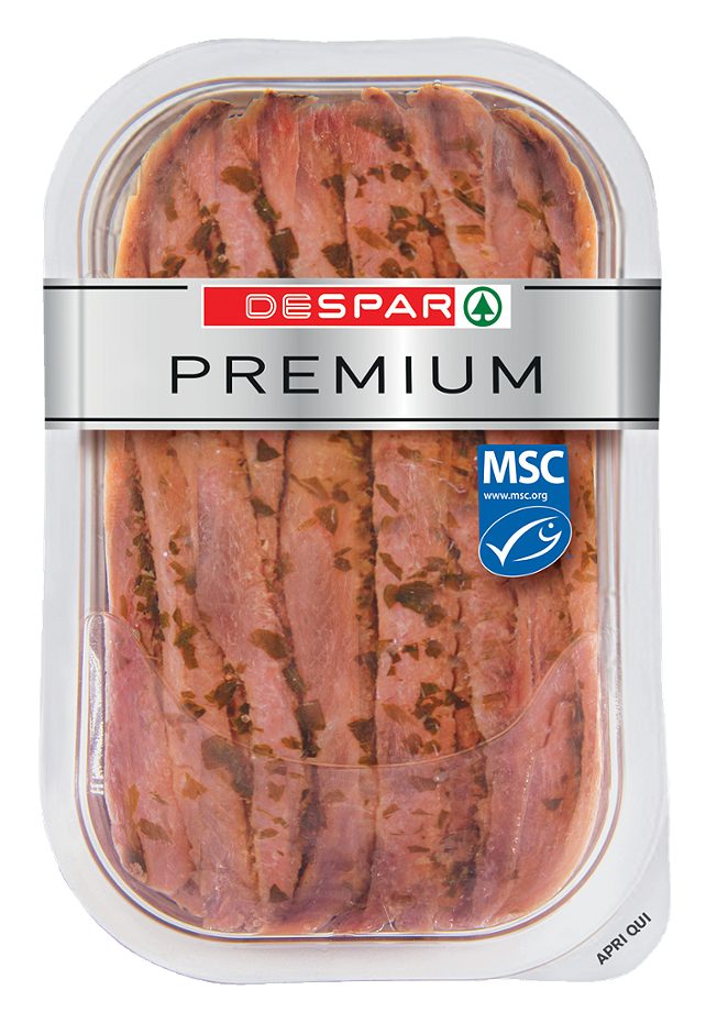 DESPAR PREMIUM Kantabrische Sardellenfilets mit Knoblauch und Petersilie 70 G