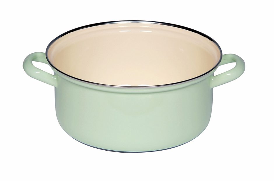 Riess Kasserolle Emaille Grün 22  cm