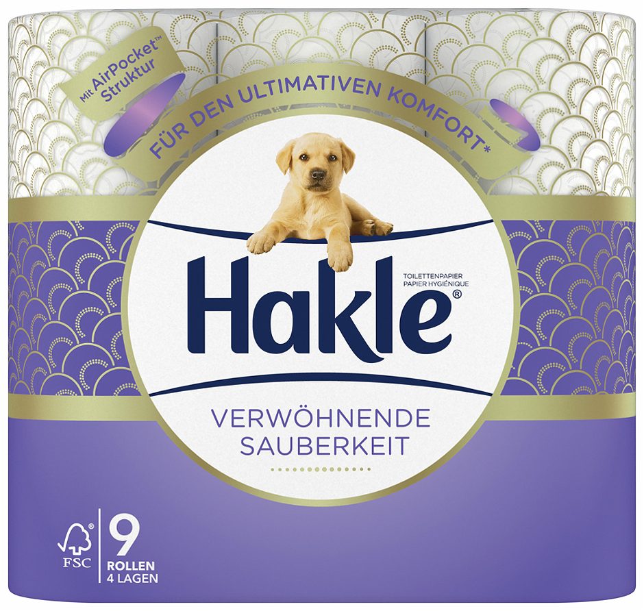 Hakle Toilettenpapier Verwöhnende Sauberkeit 9 Rollen