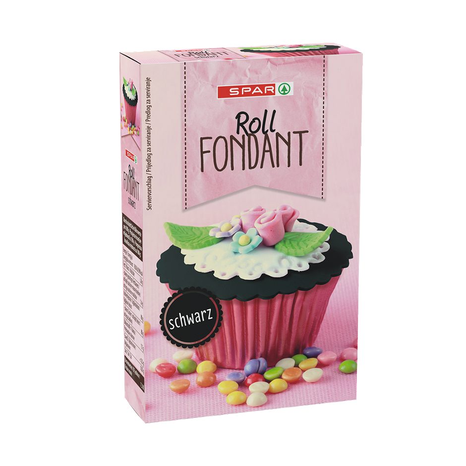 SPAR Rollfondant schwarz 250 G