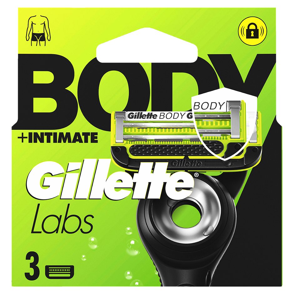 Gillette Ersatzklingen Labs Body + Intimate 3 Stück
