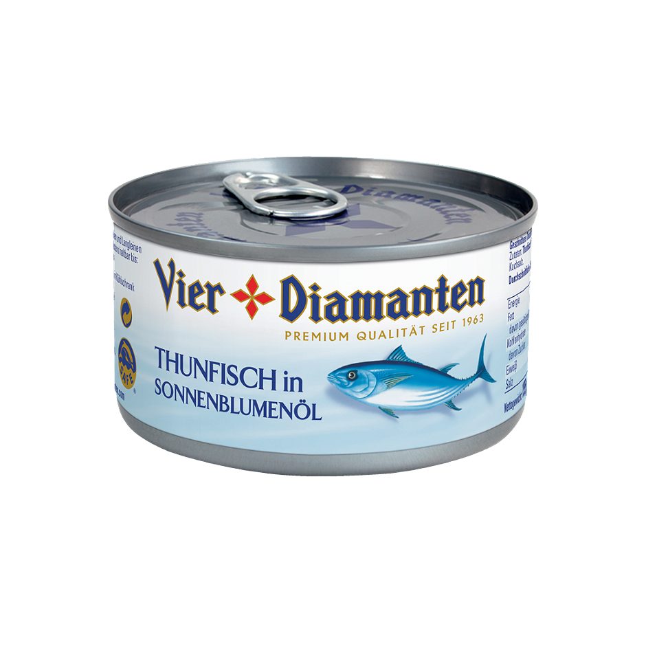 4 Diamanten Thunfisch in Sonnenblumenöl 195 G