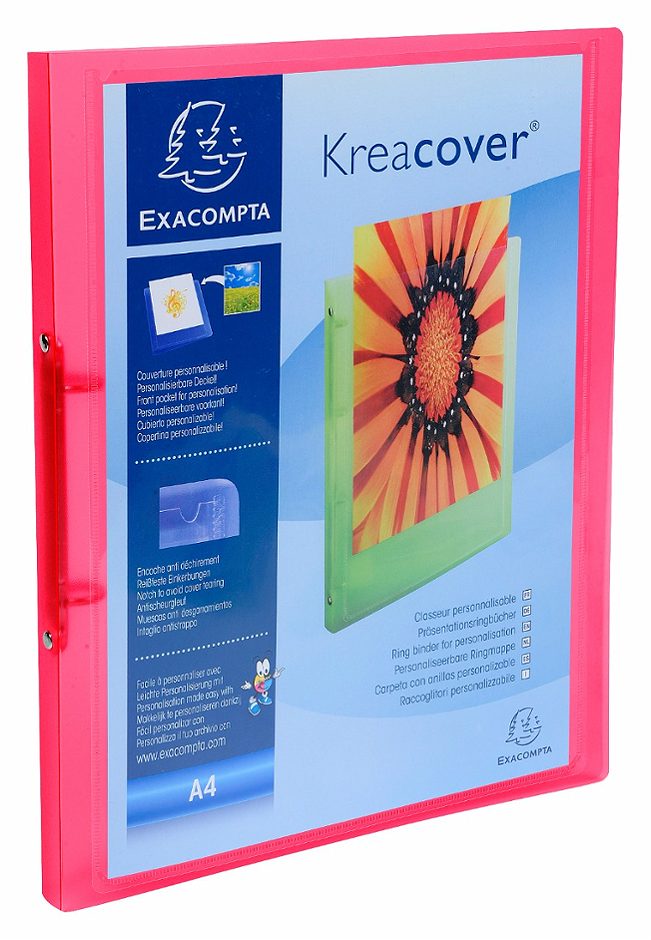 Exacompta Ringbuch A4 KC, 2 Ringe, rouge