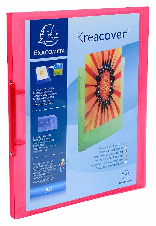 Exacompta Ringbuch A4 KC, 2 Ringe, rouge