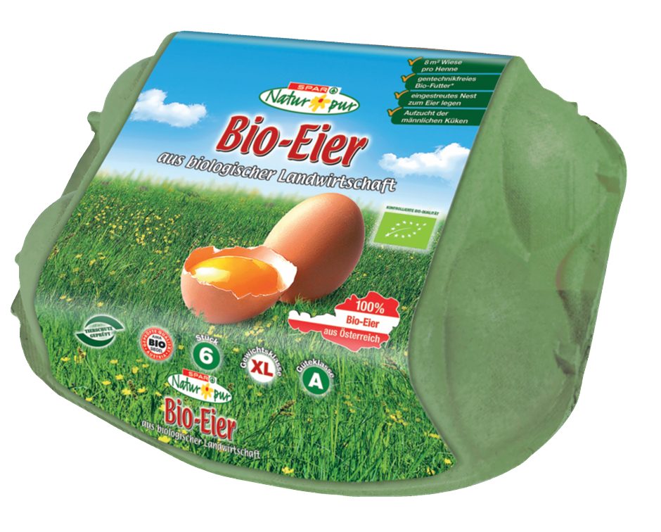 SPAR Natur*pur Bio-Eier Gewichtsklasse XL,Güteklasse A 6 Stück 6 STK