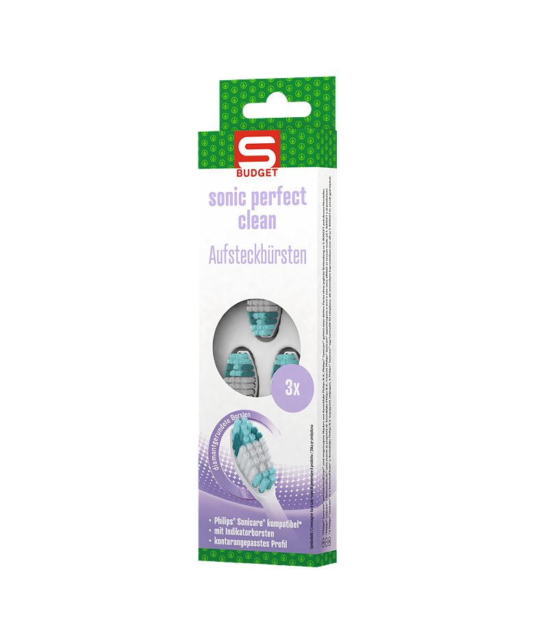 S-BUDGET Aufsteckbürsten 3er Pack Sonic perfect clean