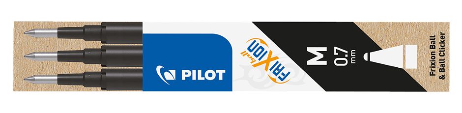 Pilot Frixion Minen schwarz, 0,7mm, 3 Stück