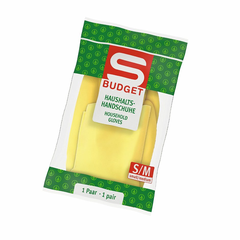 S-BUDGET Gummihandschuhe Größe S / M 1 Paar
