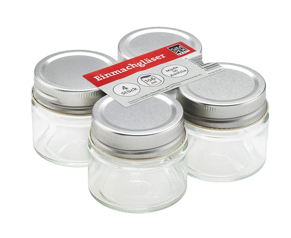 SIMPEX BASIC Marmeladenglas 106 ml 4er Packung