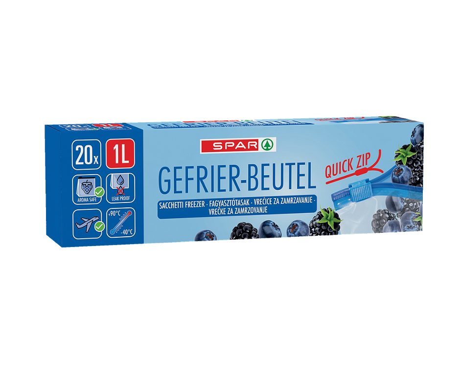 SPAR Gefrierbeutel Zip 20x1