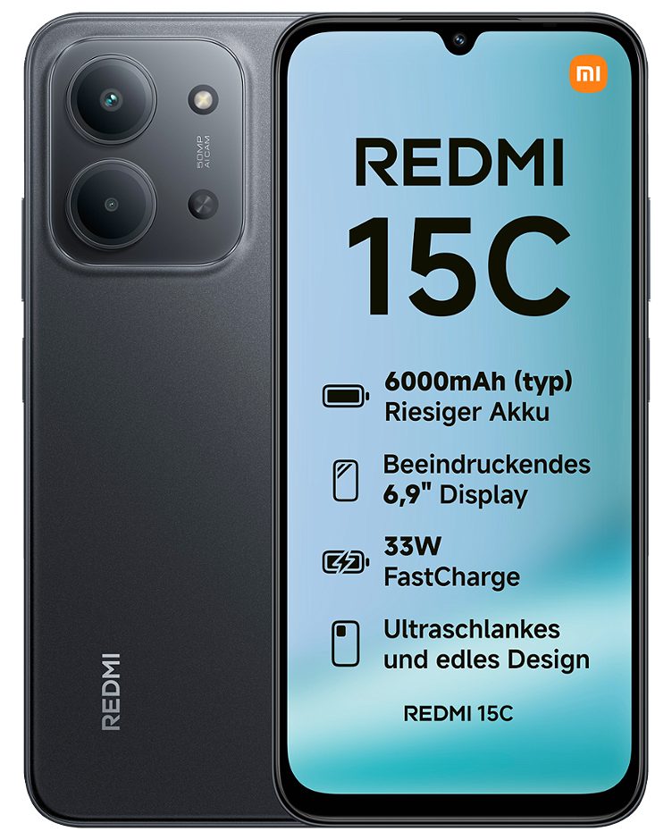 Xiaomi Redmi 15C Smartphone 128 GB Schwarz