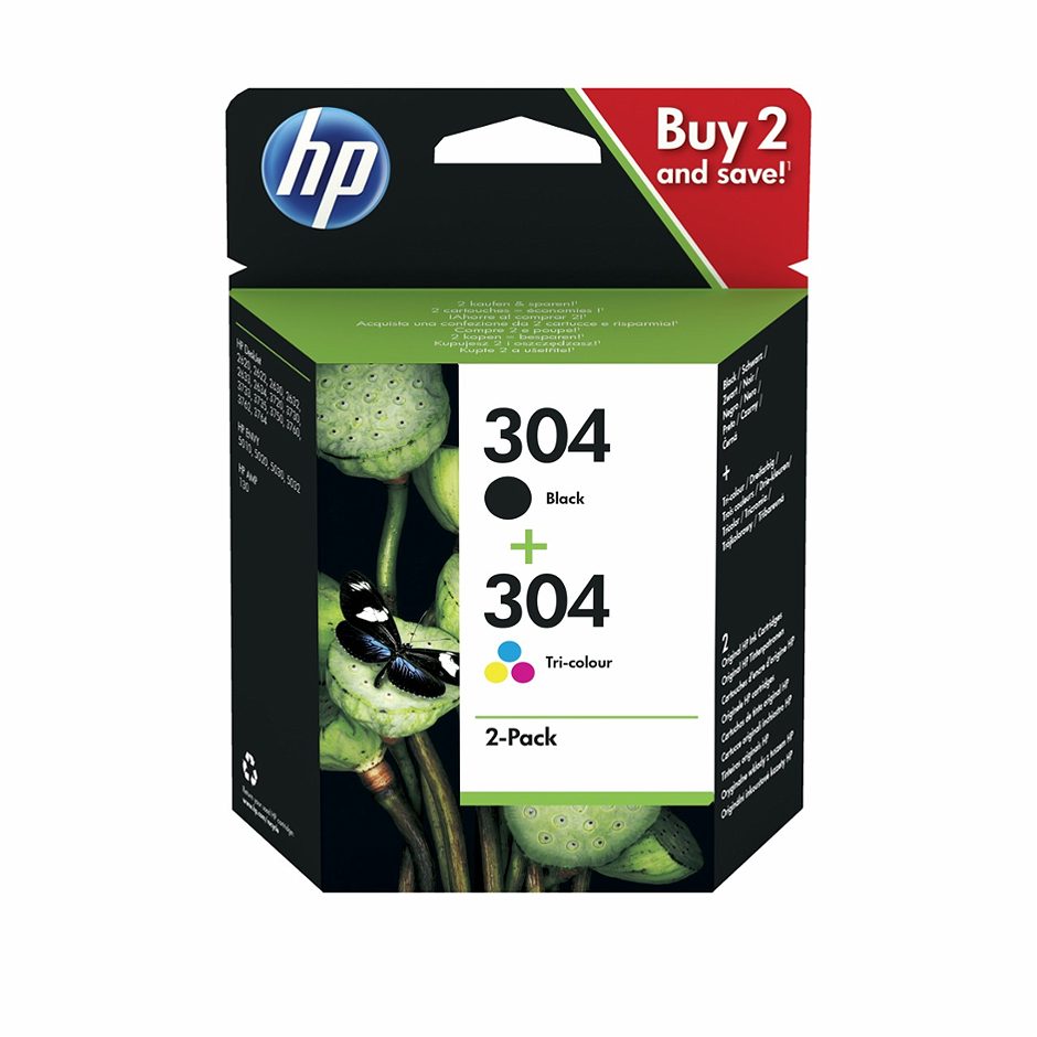 HP Druckerpatrone 304/ 304 Multipack Schwarz & Farbe