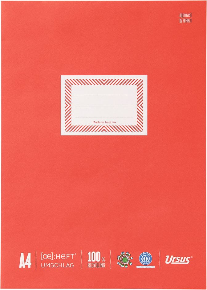 Ursus OE Heftumschlag aus Papier A4, rot