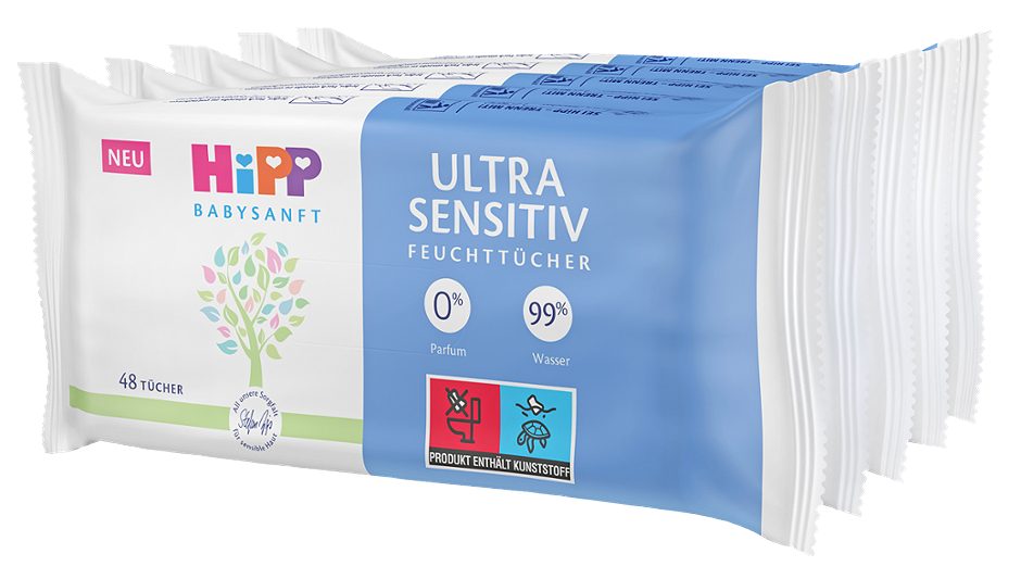 Hipp Baby Sanft Feuchttücher Ultra Sensitiv 5 x 48 Stück