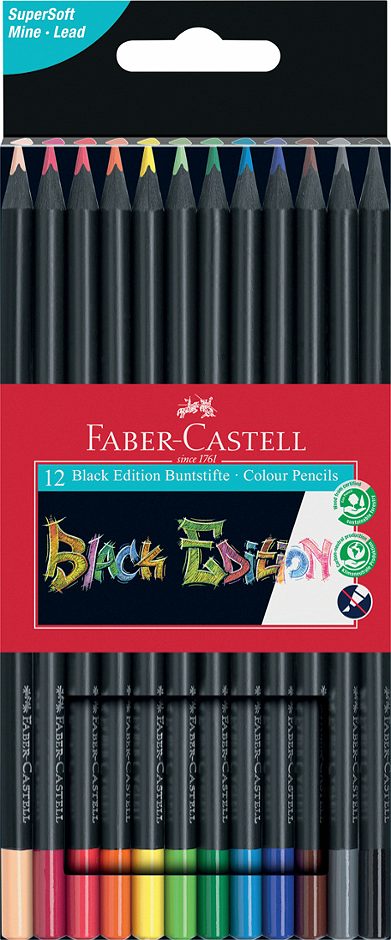 Faber Castell Buntstifte Black Edition 12 Farben