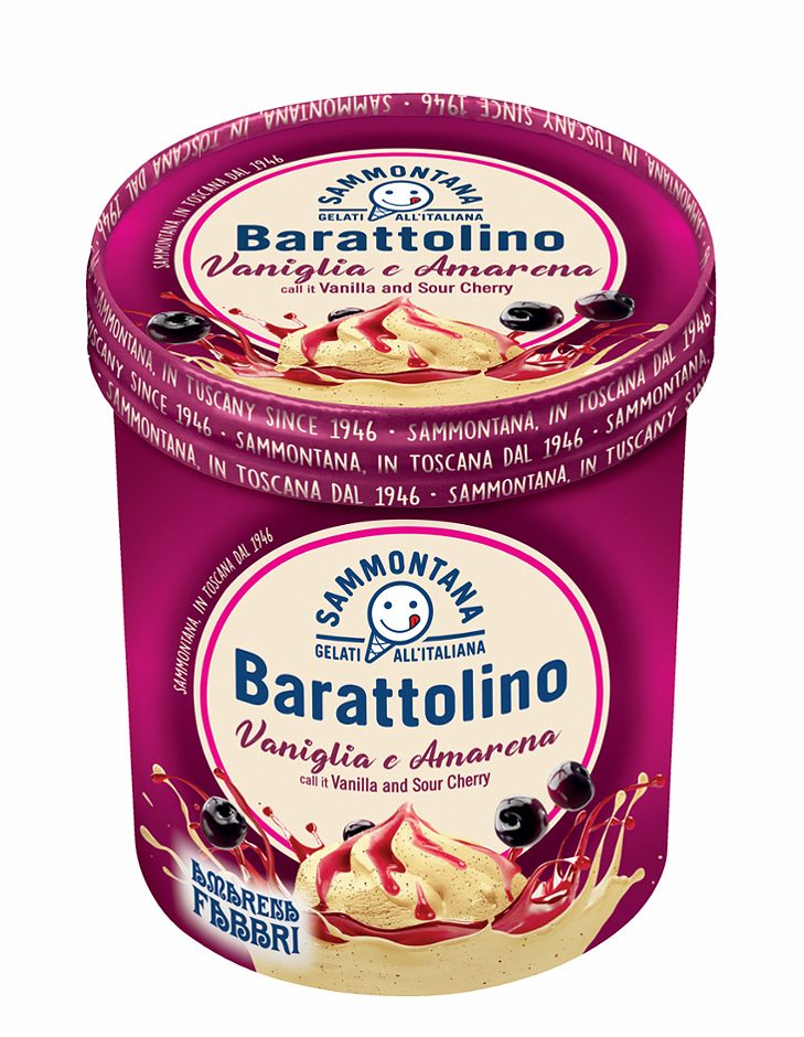 Sammontana Barattolino Vanille mit Amarena Kirschen 0,8 L