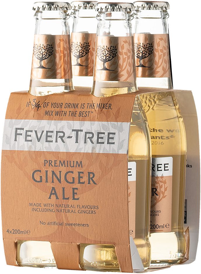 Fever-Tree Premium Natural Mixers Ginger Ale 4x0,2l 0,8 L EINWEG ohne Pfand