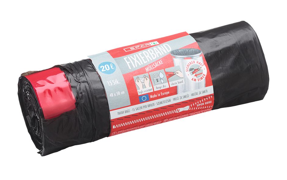 SPAR Müllbeutel Fixierband