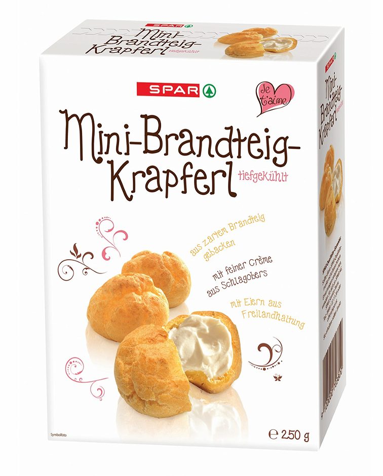 SPAR Mini Brandteig-Krapferl tiefgekühlt 20 Stück 250 G