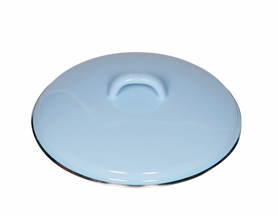 Riess Deckel Emaille Hellblau 18  cm