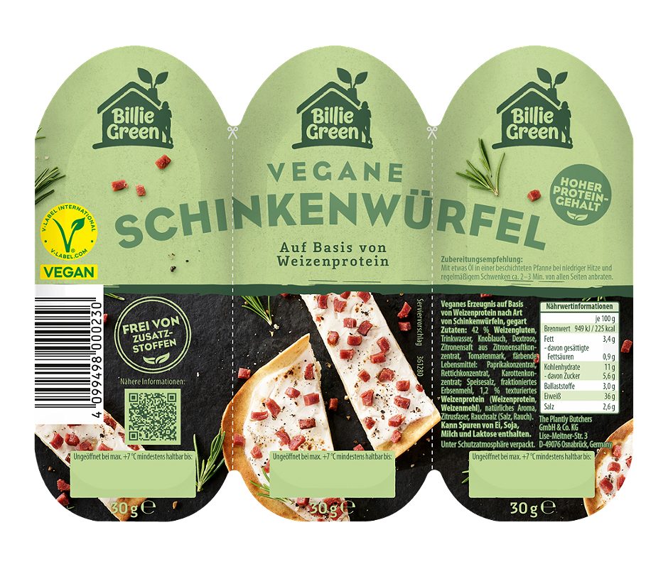 Billie Green Vegane Schinkenwürfel 90 G