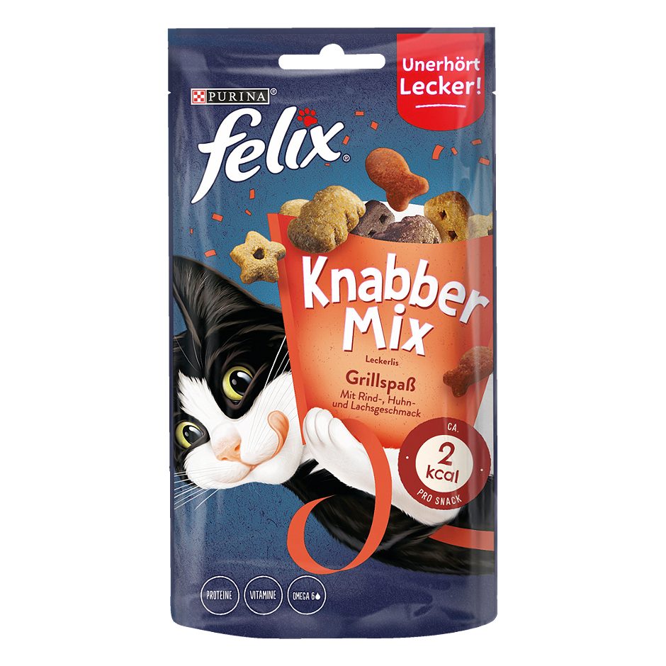 Felix Knabber Mix Katzensnack Grillspaß 60 G