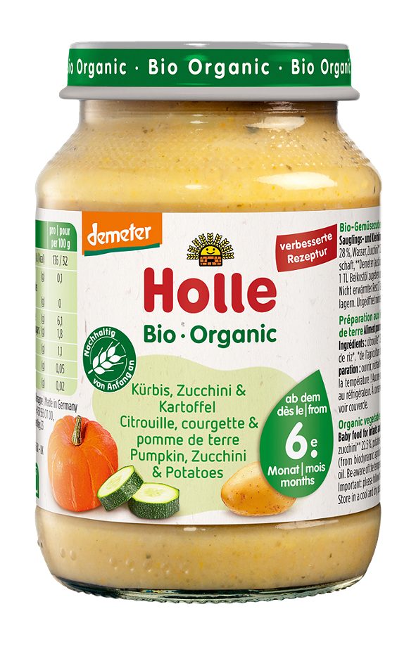 Holle Bio-Gläschen Kürbis, Zucchini & Kartoffel 190 G