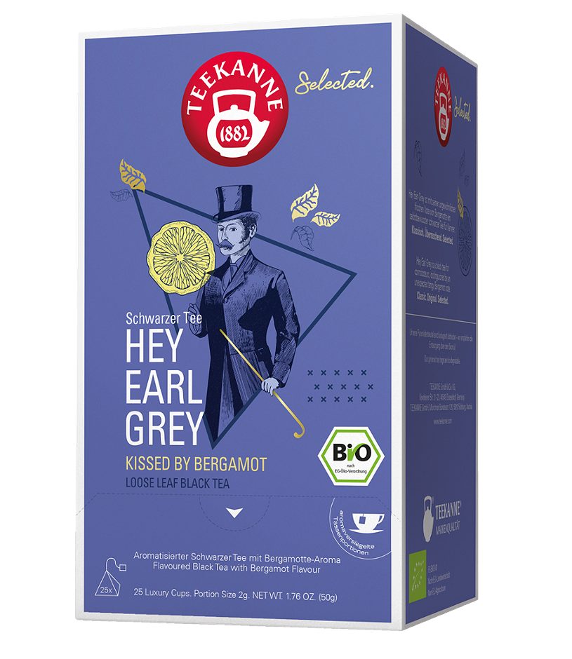 Teekanne Bio-Schwarzteemischung Hey Earl Grey 25 Teebeutel