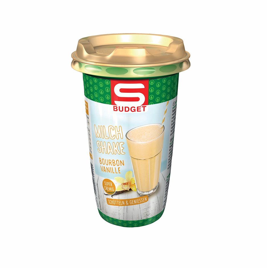 S-BUDGET Milch Shake Bourbon Vanille 230 ML EINWEG ohne Pfand