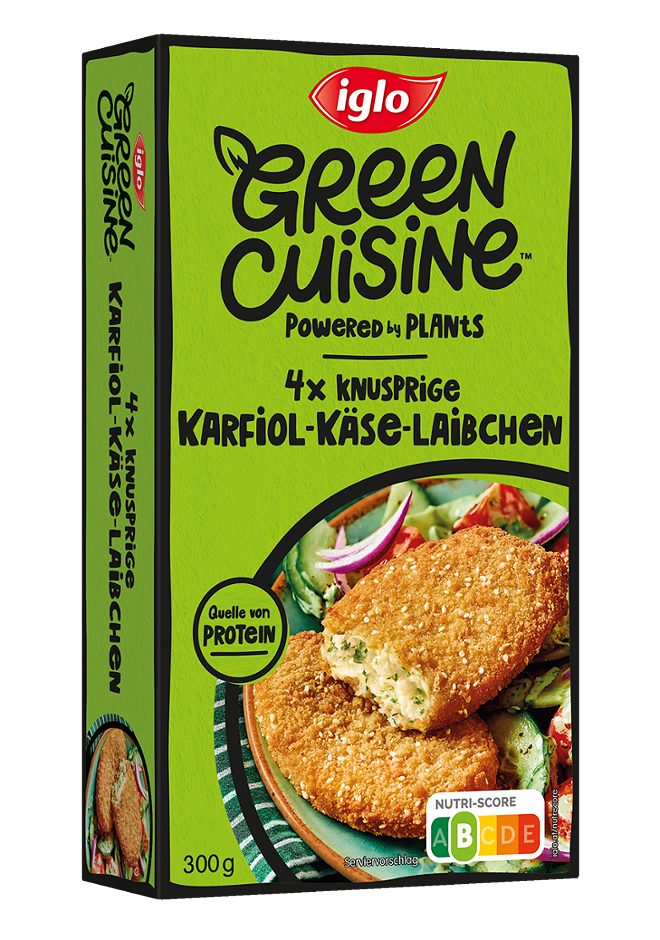 Iglo G'sunden Appetit Karfiol-Käse-Laibchen 4 Stück 300 G