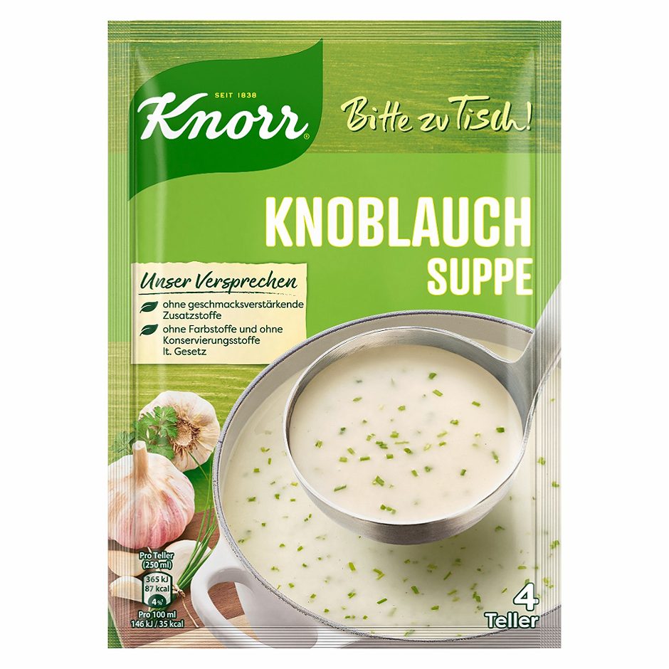 Knorr Bitte zu Tisch Suppe Knoblauch