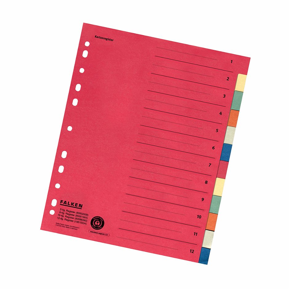 Register A4+ Karton 12 teilig