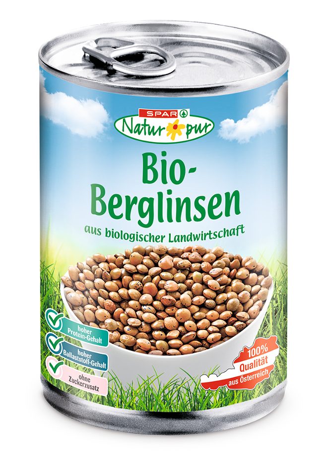SPAR Natur*pur Bio-Berglinsen 400 G
