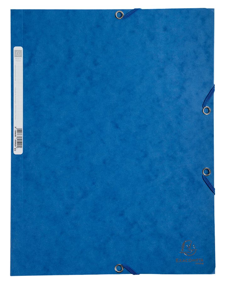 Gummizugmappe A4 Colorspan-Karton blau