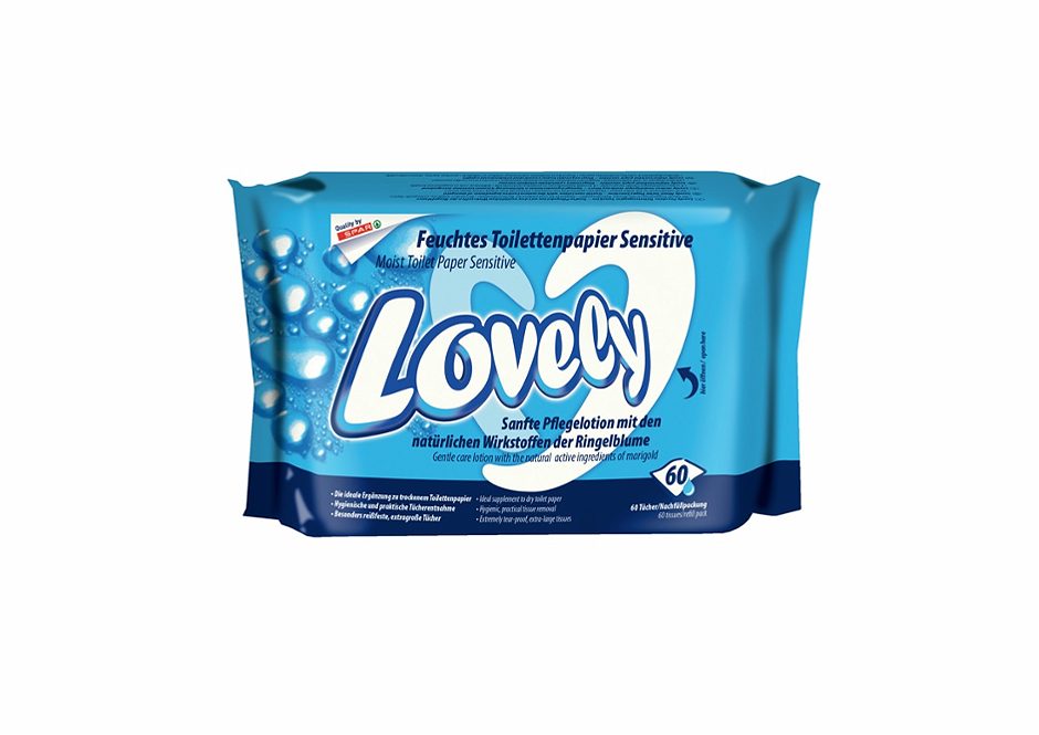 Lovely Feuchtes Toilettenpapier Sensitive 60 Stück