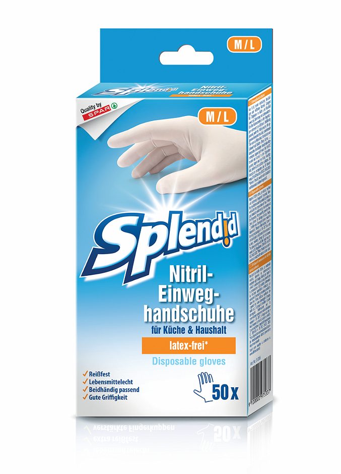 Splendid Einweghandschuhe M/L Weiß 50 Stück