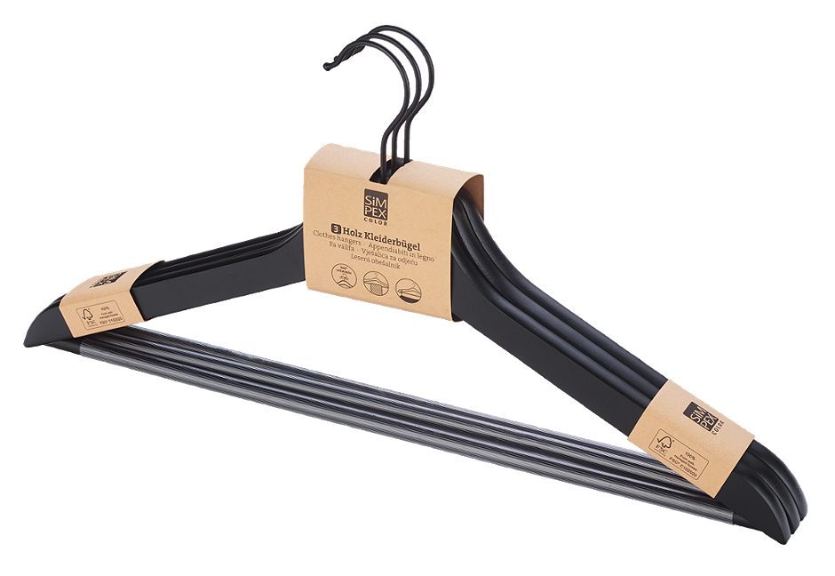 SIMPEX COLOR Kleiderbügel schwarz