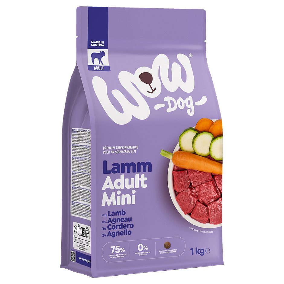 Wow Hundetrockennahrung Minis mit Lamm 1 KG