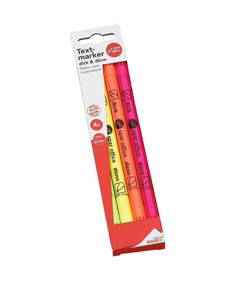 SPAR office Duo Textmarker 4 Stück
