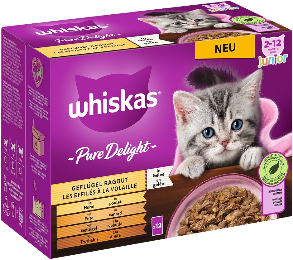 Whiskas Katzenfutter Ragout Junior 12x85g 1,02 KG