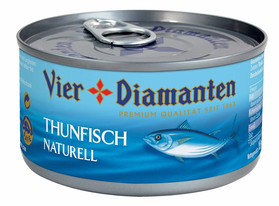 4 Diamanten Thunfisch naturell 195 G
