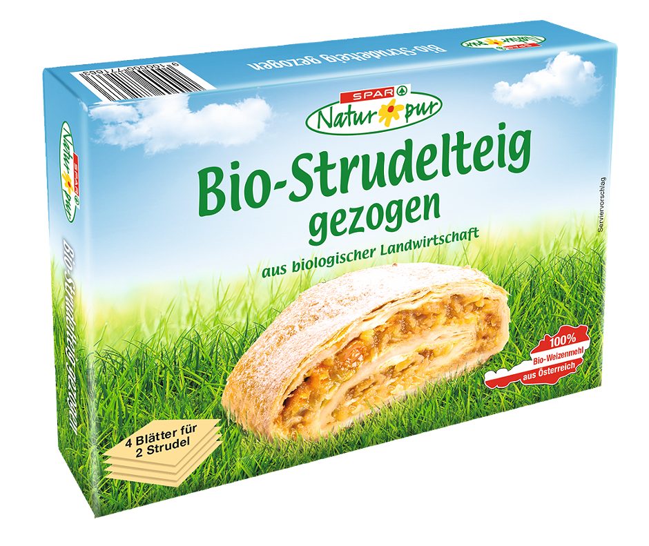 SPAR Natur*pur Bio-Strudelteig gezogen 4 Blätter für 2 Strudel 120 G