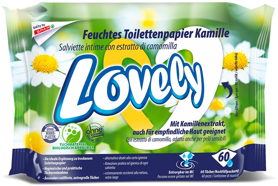 Lovely Feuchtes Toilettenpapier Kamille 60 Tücher