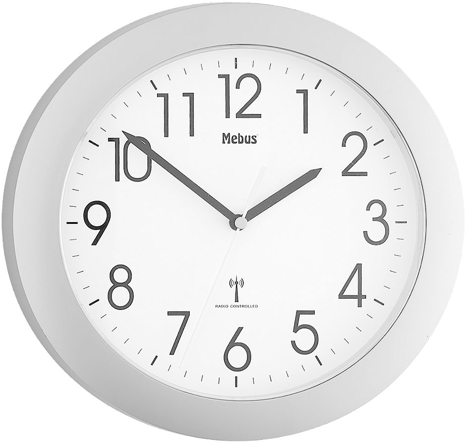 Mebus Wanduhr silber