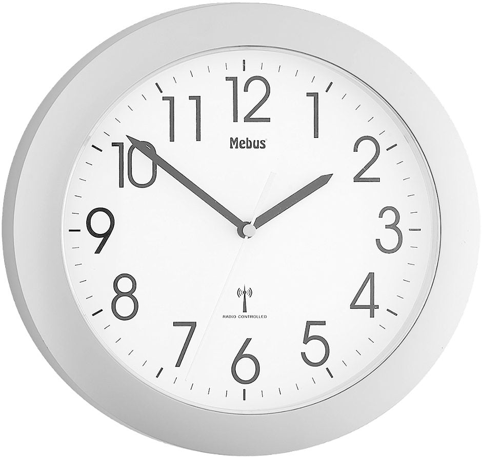 Mebus Wanduhr silber